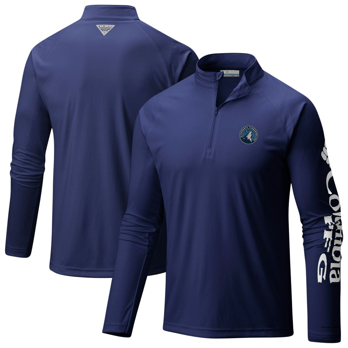 Minnesota Timberwolves PFG Terminal Tackle Quarter-Zip Top - Navy sale