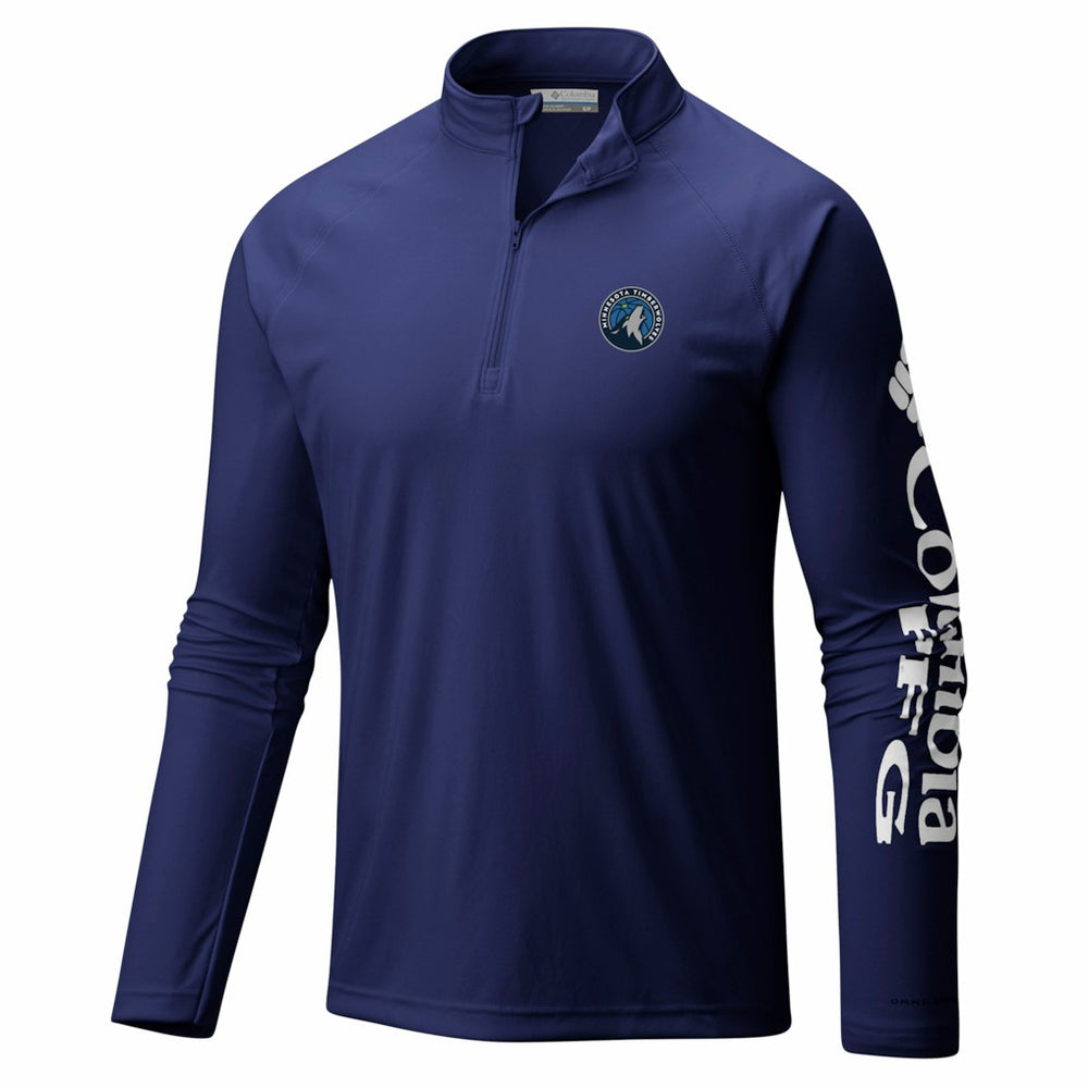 Minnesota Timberwolves PFG Terminal Tackle Quarter-Zip Top - Navy sale