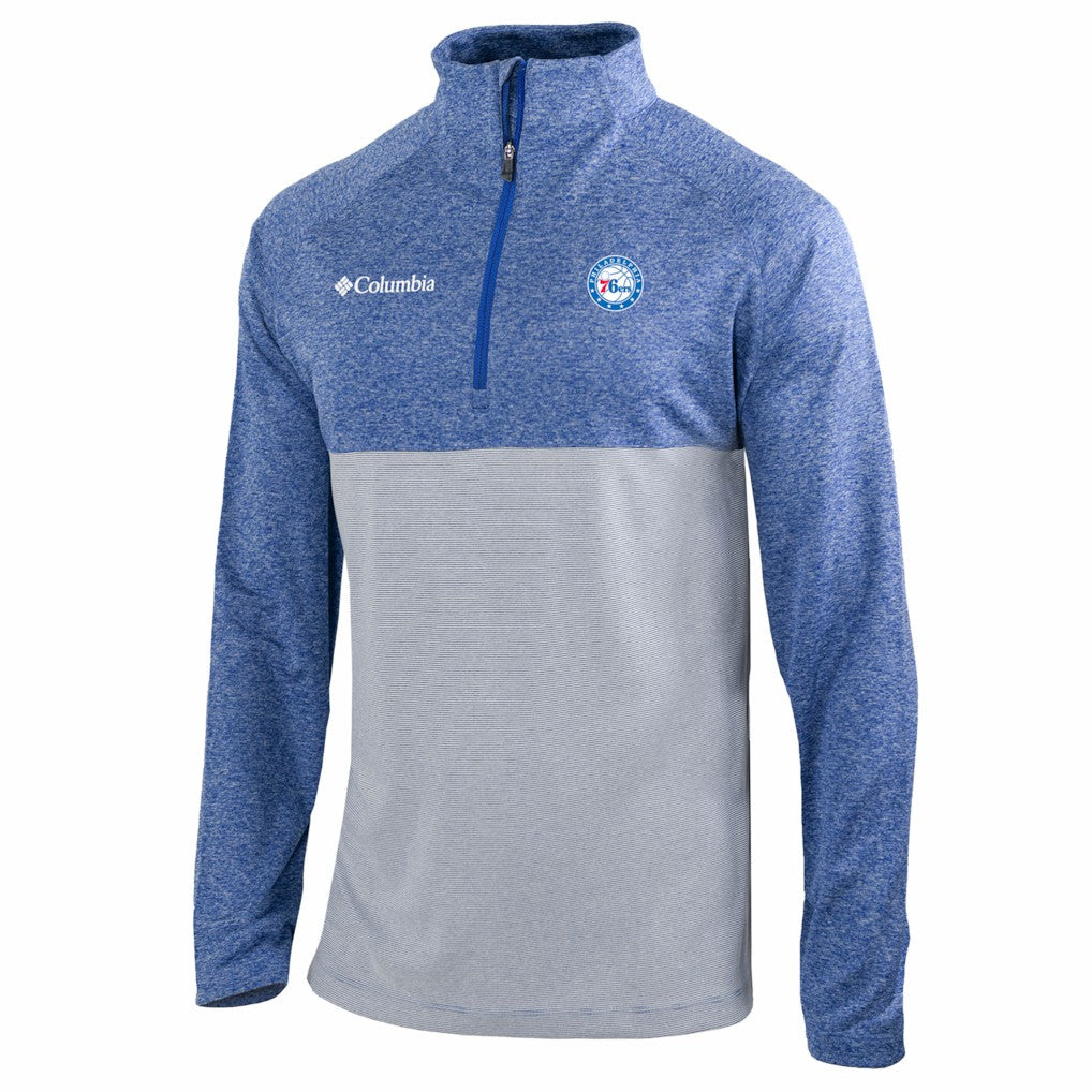 Philadelphia 76ers Omni-Wick Rockin' It Quarter-Zip Top - Blue shop