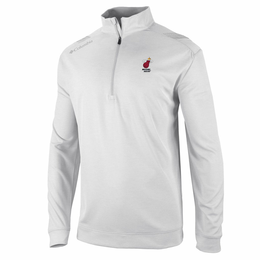 Miami Heat Oakland Downs Omni-Wick Quarter-Zip Top - White discount