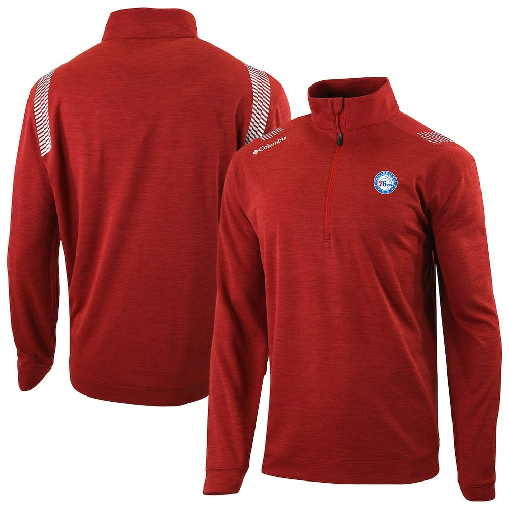 Philadelphia 76ers Oakland Downs Omni-Wick Quarter-Zip Top sale - Red discount