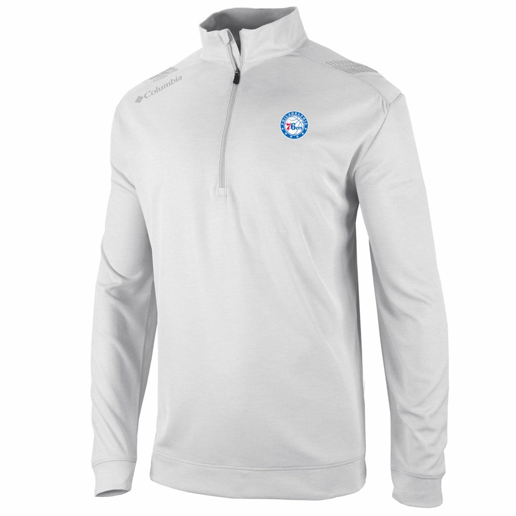 Philadelphia 76ers Oakland Downs Omni-Wick Quarter-Zip Top - White shop