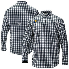 Indiana Pacers Super Tamiami Omni-Shade Long Sleeve Button-Down Shirt - Navy discount