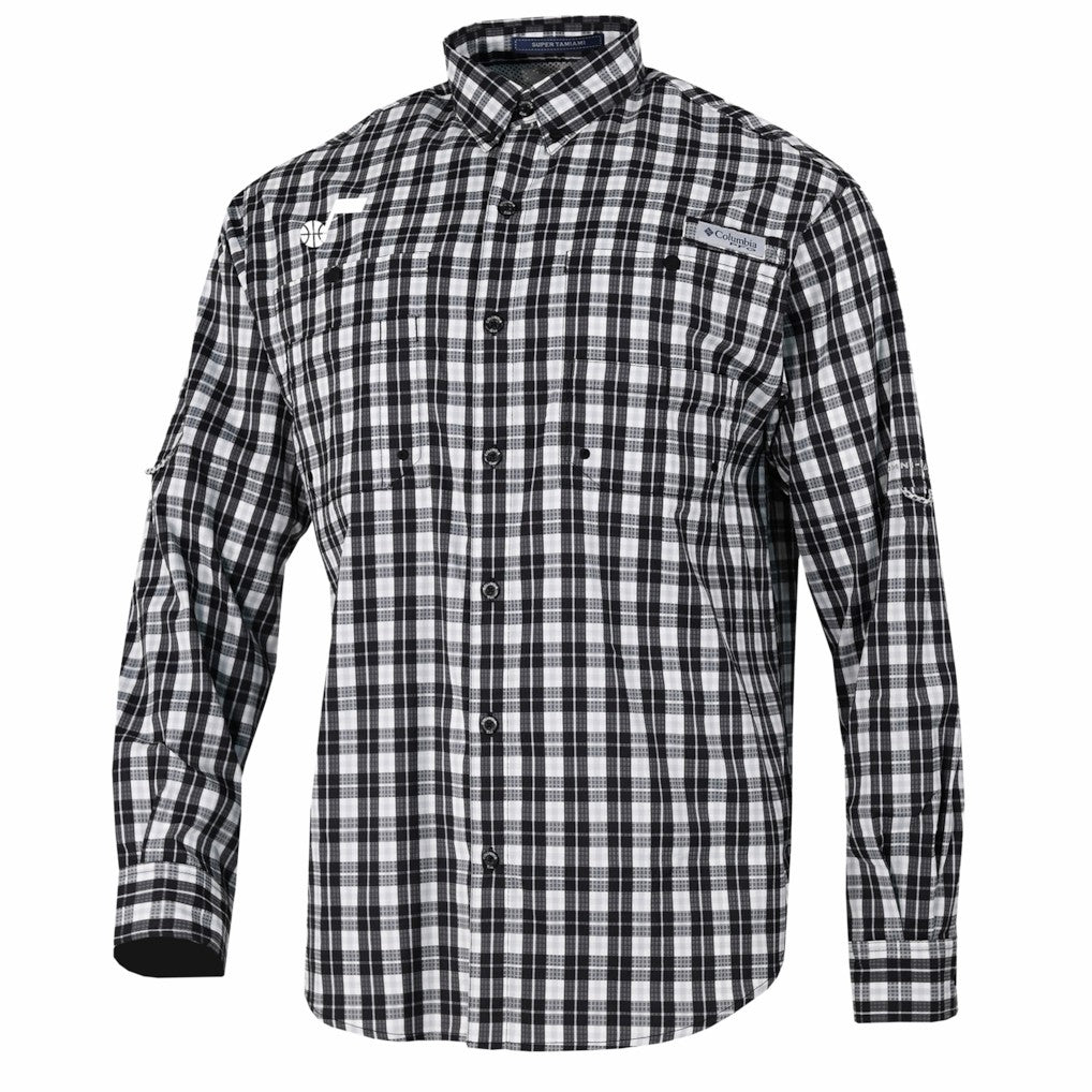 Utah Jazz Super Tamiami Omni-Shade Long Sleeve Button-Down Shirt - Black sale