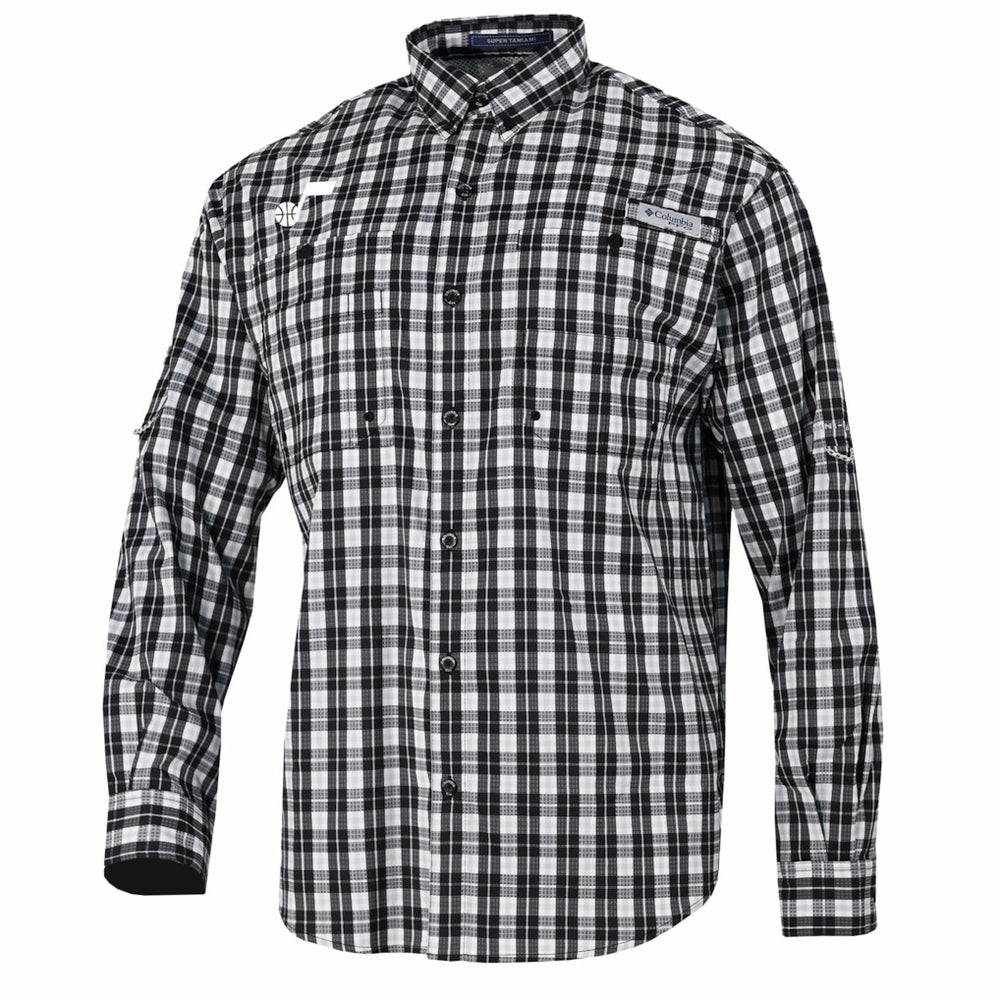 Utah Jazz Super Tamiami Omni-Shade Long Sleeve Button-Down Shirt - Black sale