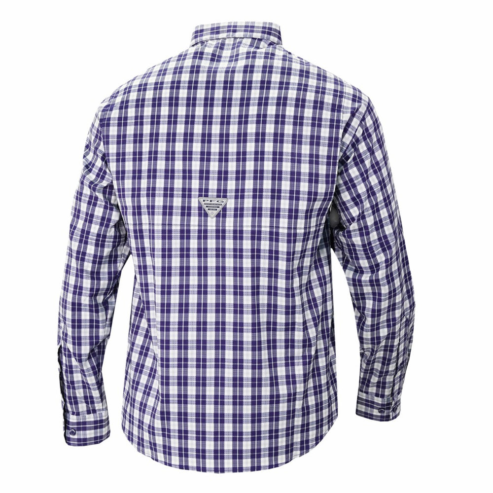 Los Angeles Lakers Super Tamiami Omni-Shade Long Sleeve Button-Down Shirt - Purple outlet