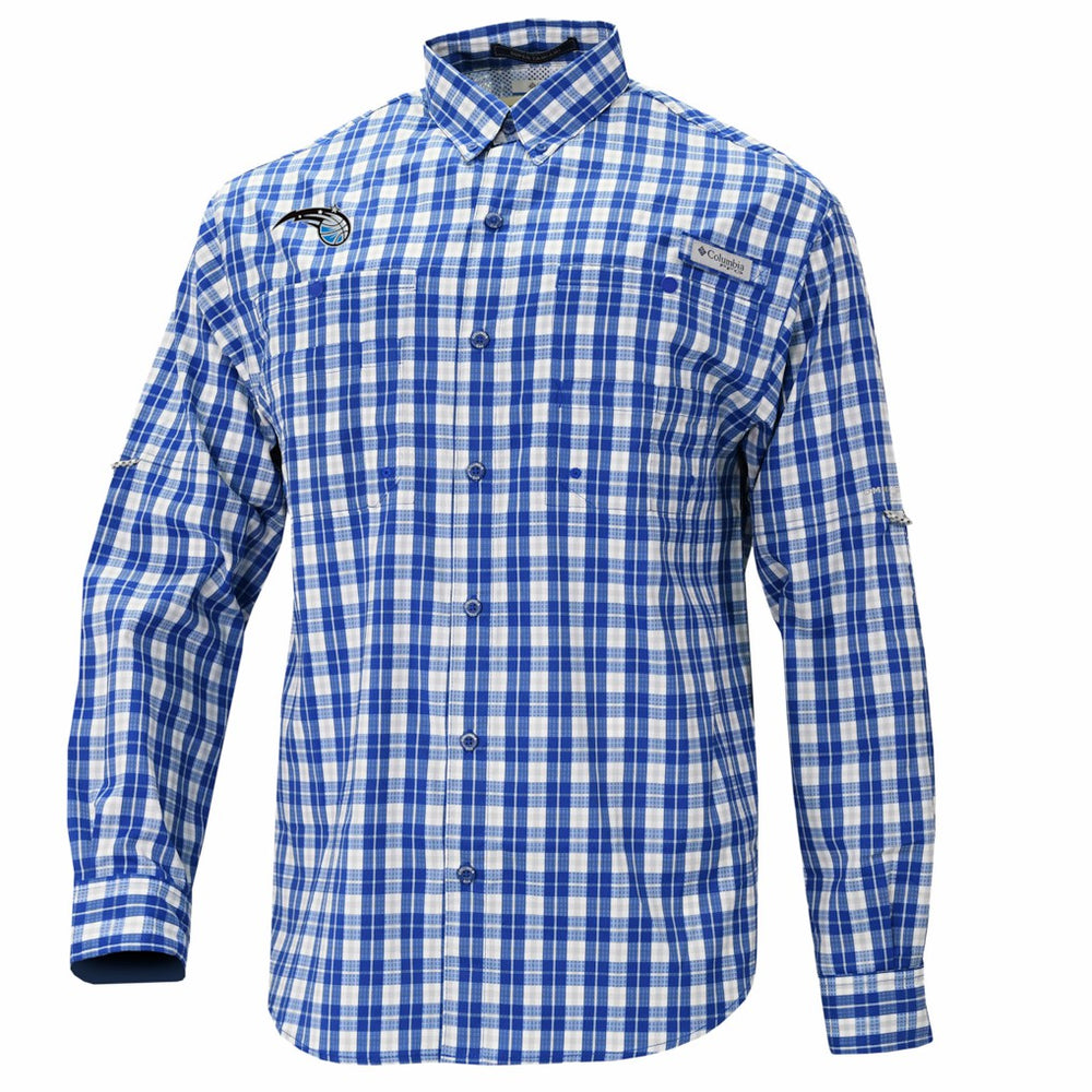 Orlando Magic Super Tamiami Omni-Shade Long Sleeve Button-Down Shirt - Blue for sale
