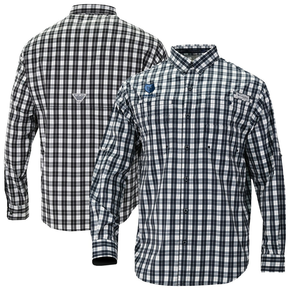 Memphis Grizzlies Super Tamiami Omni-Shade Long Sleeve Button-Down Shirt - Navy on sale