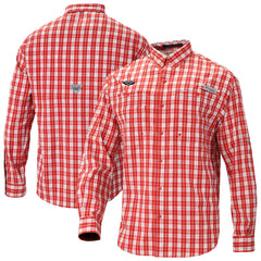 New Orleans Pelicans Super Tamiami Omni-Shade Long Sleeve Button-Down Shirt - Red outlet