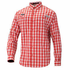 New Orleans Pelicans Super Tamiami Omni-Shade Long Sleeve Button-Down Shirt - Red outlet