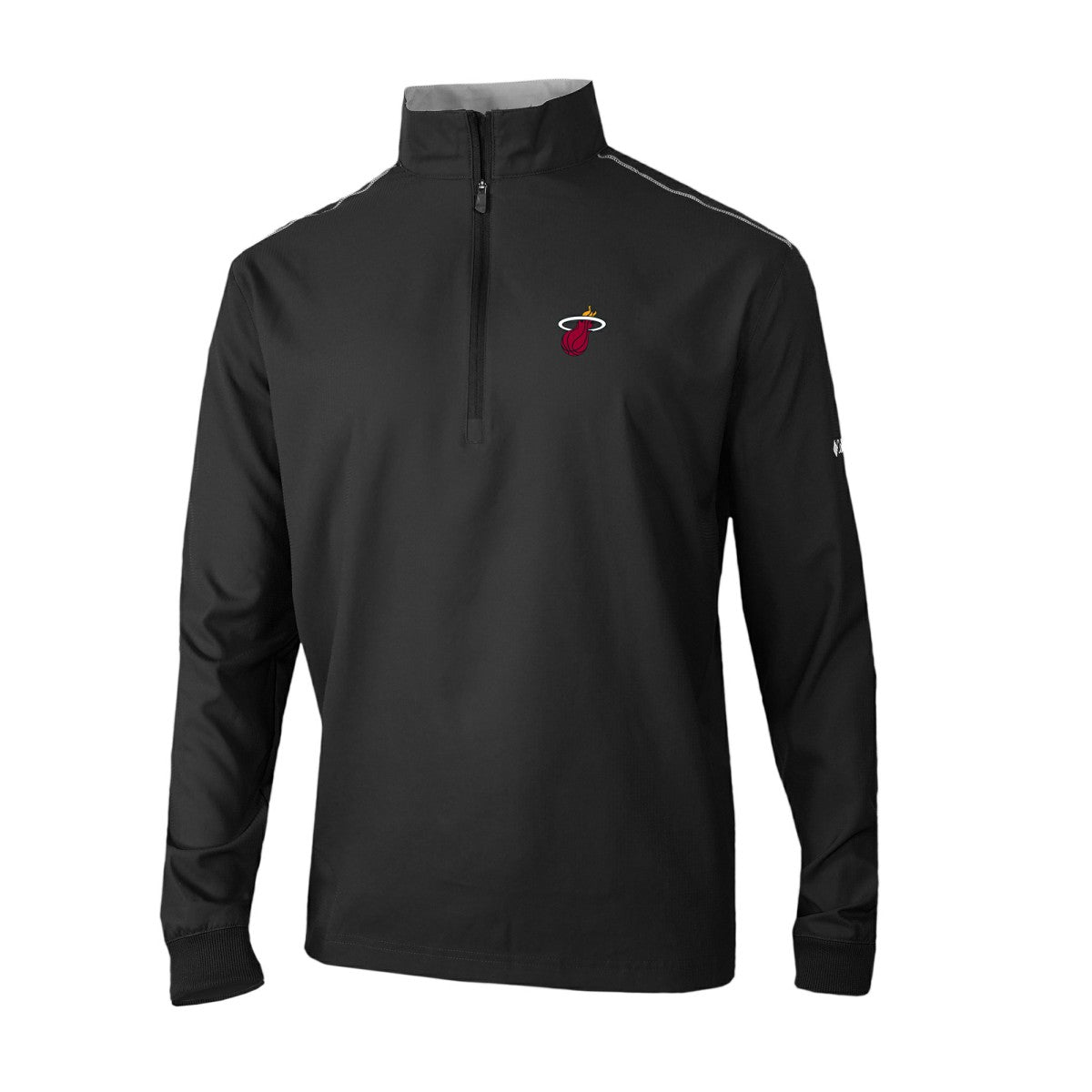 Miami Heat Omni-Wick Bogey's Paradise Quarter-Zip Top - Black on sale