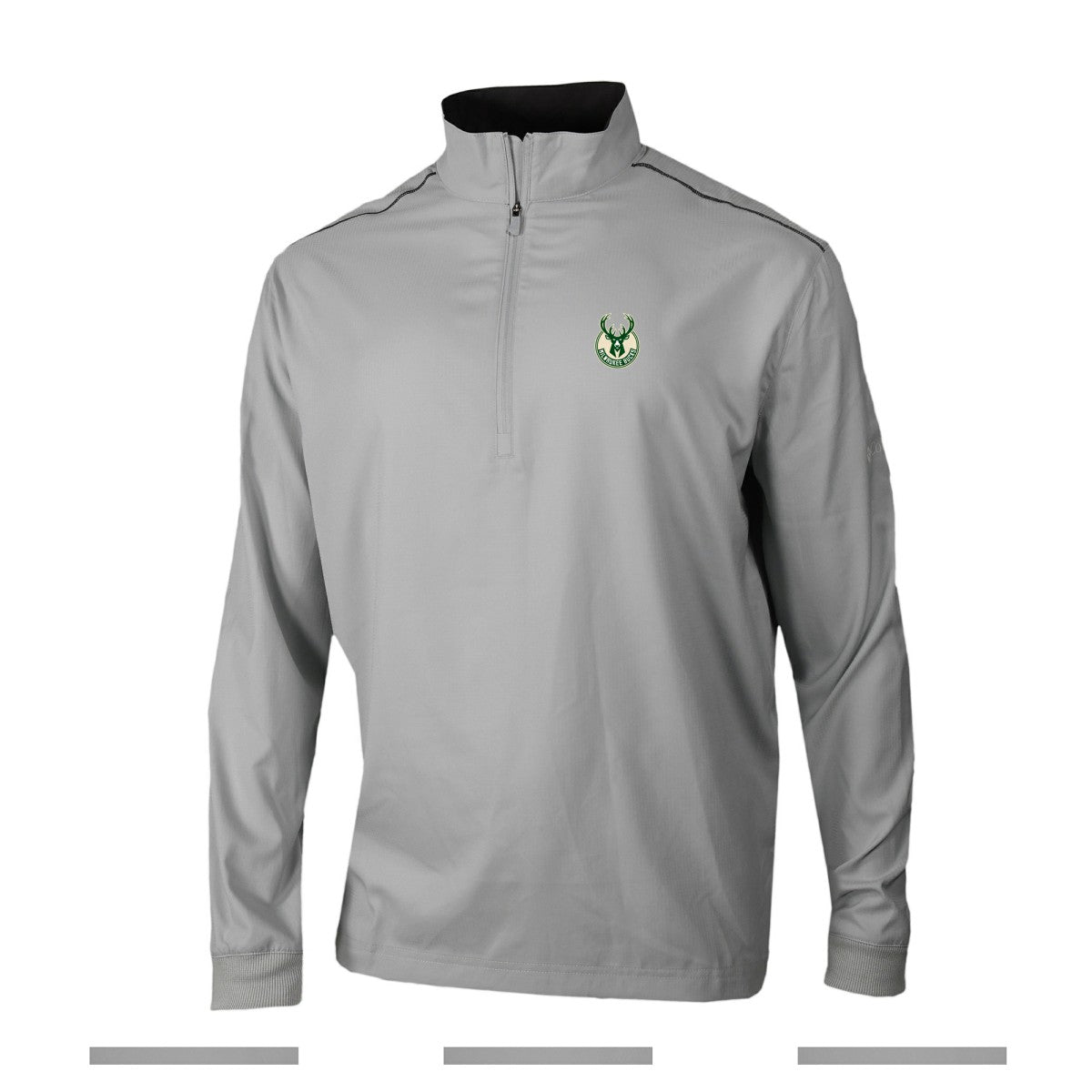 Milwaukee Bucks Omni-Wick Bogey's Paradise Quarter-Zip Top - Gray for sale