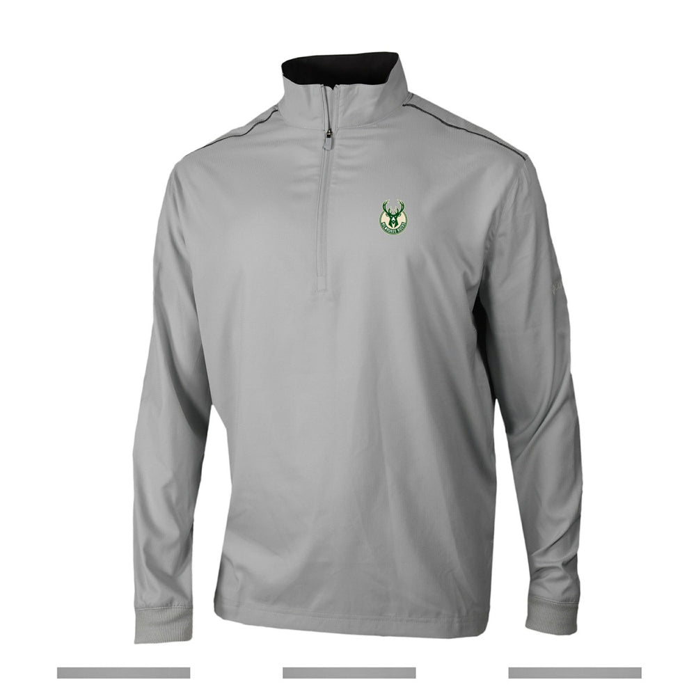 Milwaukee Bucks Omni-Wick Bogey's Paradise Quarter-Zip Top - Gray for sale