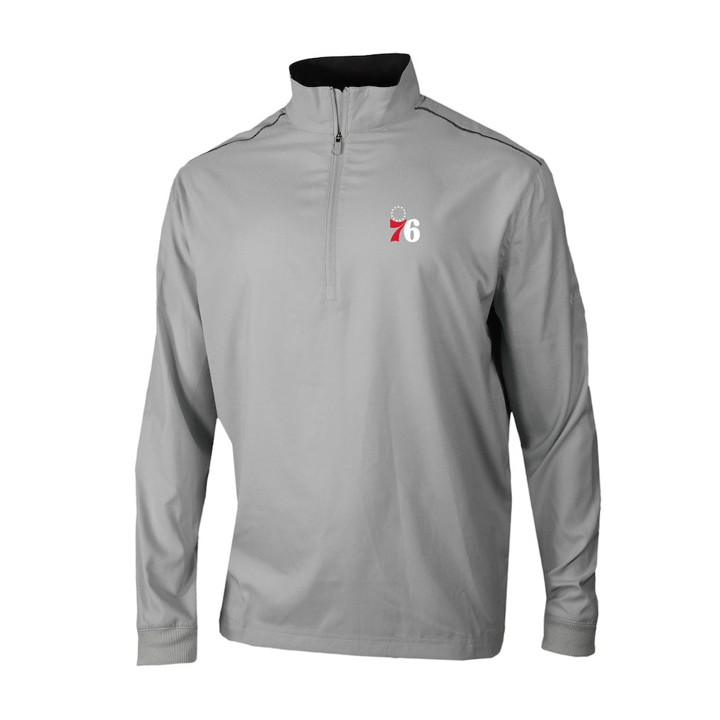 Philadelphia 76ers Omni-Wick Bogey's Paradise Quarter-Zip Top - Gray on sale