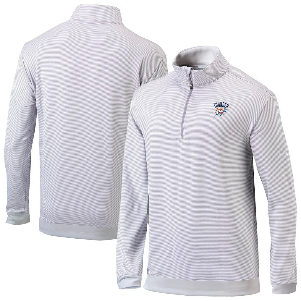 Oklahoma City Thunder Omni-Wick Even Lie Quarter-Zip Top - Gray/White outlet