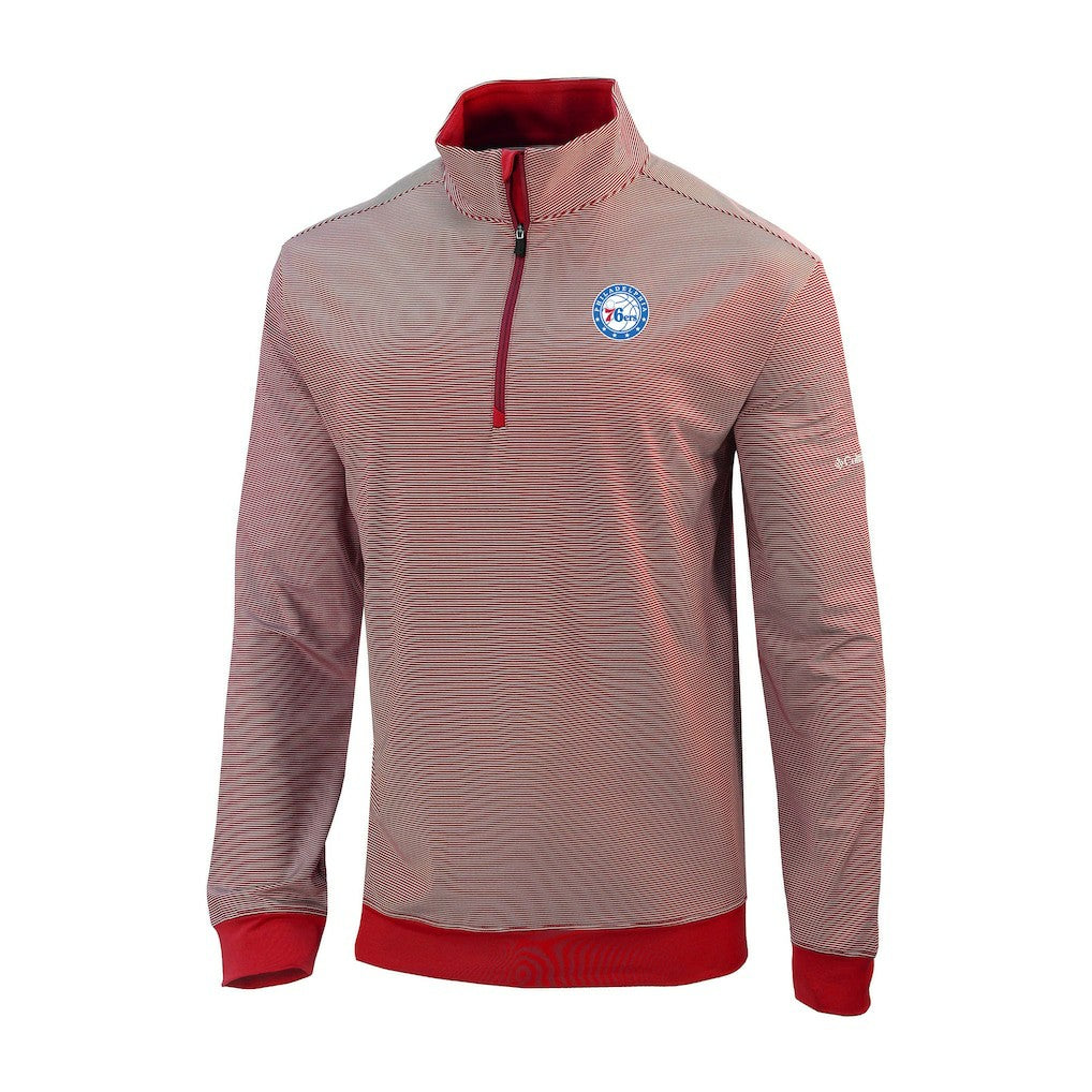 Philadelphia 76ers Omni-Wick Even Lie Quarter-Zip Top - Red for sale