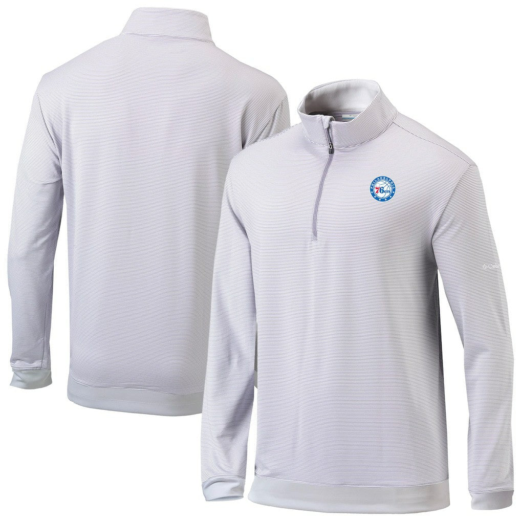 Philadelphia 76ers Omni-Wick Even Lie Quarter-Zip Top - Gray/White outlet