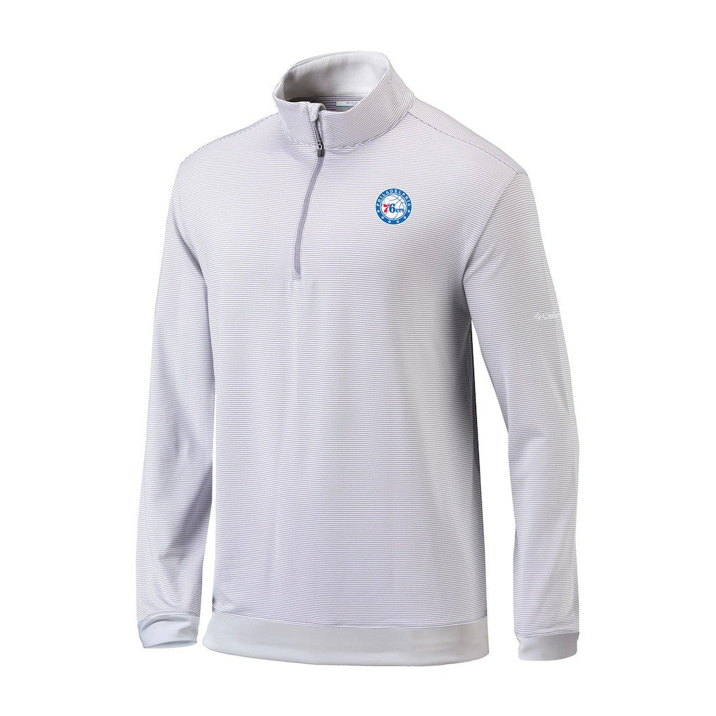 Philadelphia 76ers Omni-Wick Even Lie Quarter-Zip Top - Gray/White outlet