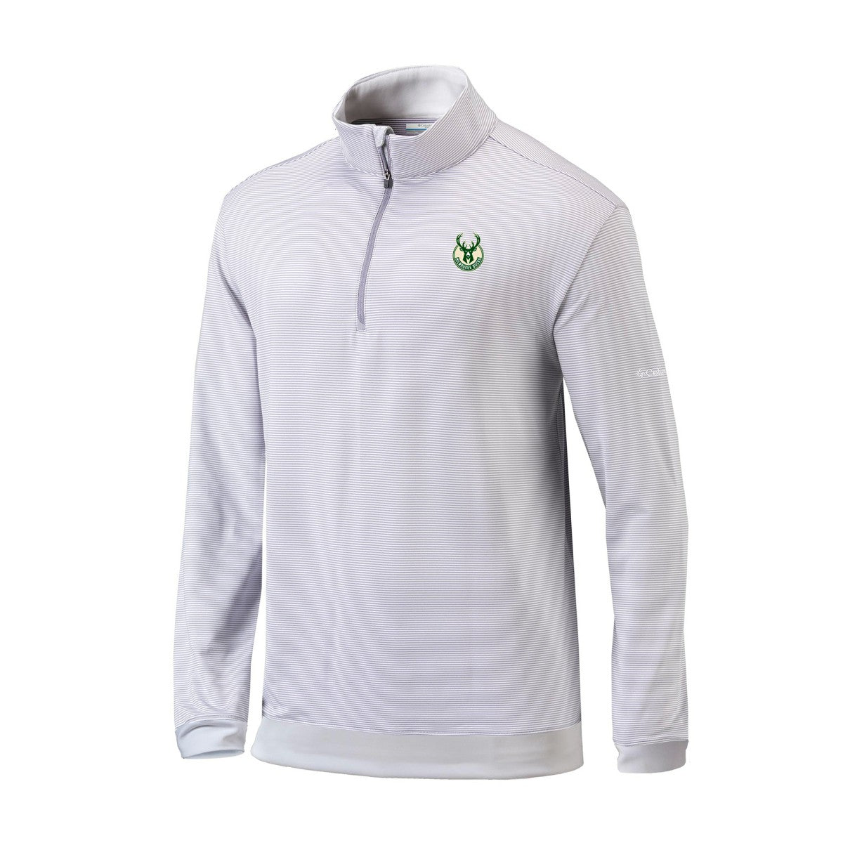 Milwaukee Bucks Omni-Wick Even Lie Quarter-Zip Top - Gray/White shop