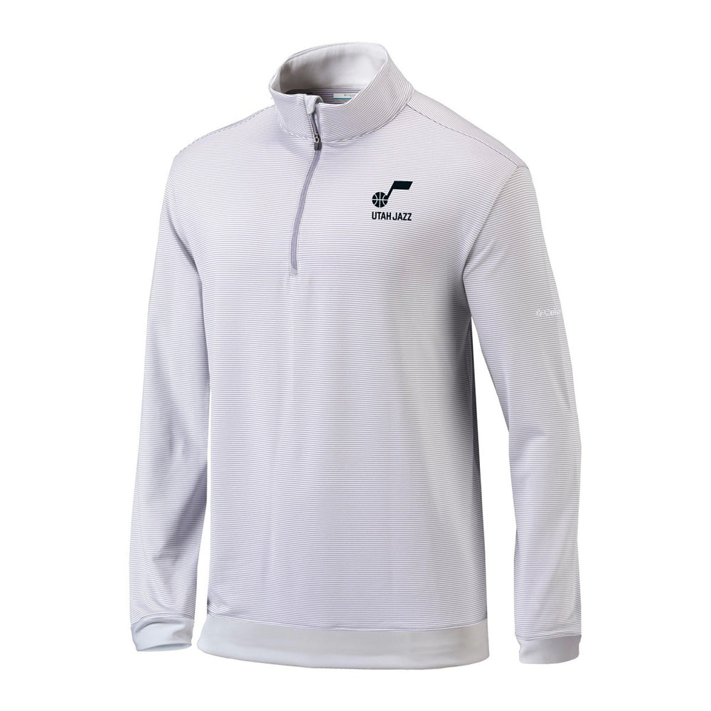 Utah Jazz Omni-Wick Even Lie Quarter-Zip Top - Gray/White discount