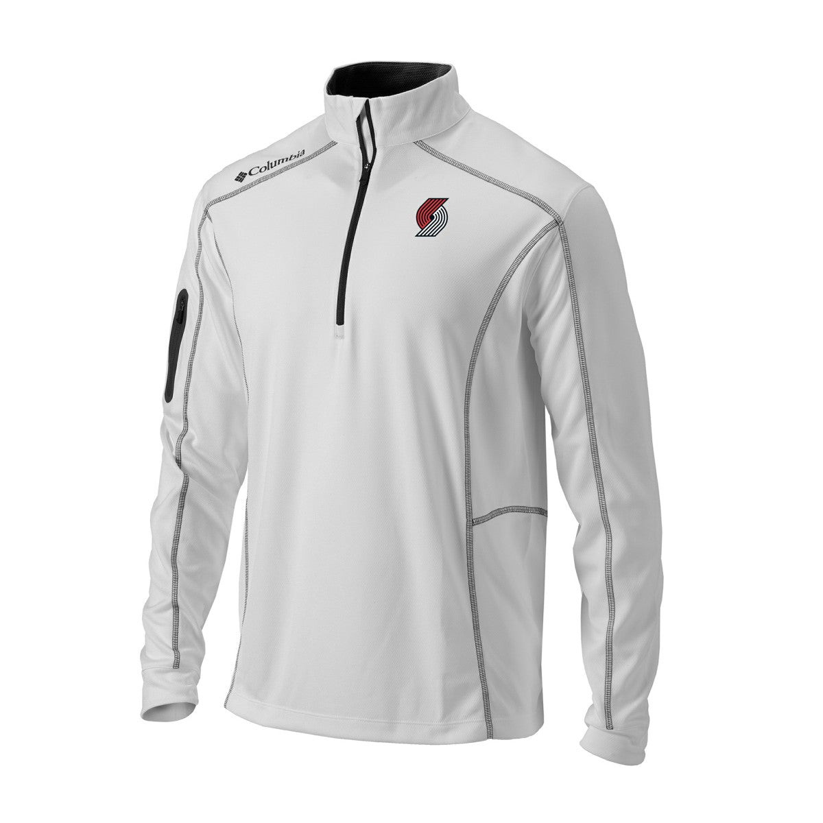 Portland Trail Blazers Omni-Wick Shotgun Quarter-Zip Jacket - White online