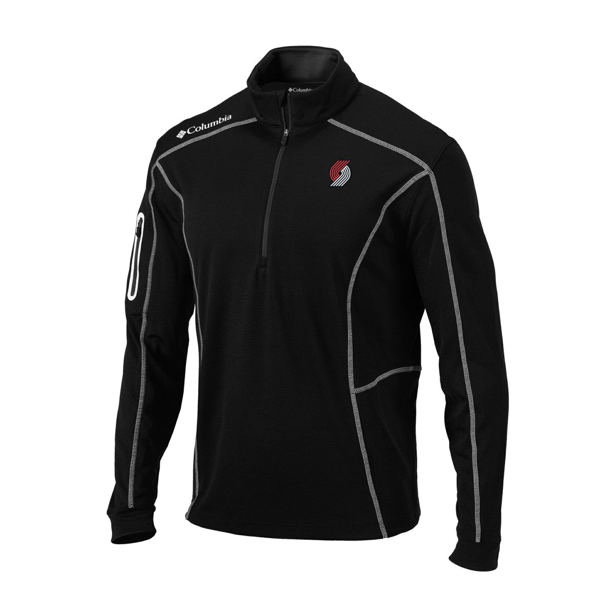 Portland Trail Blazers Omni-Wick Shotgun Quarter-Zip Jacket - Black online