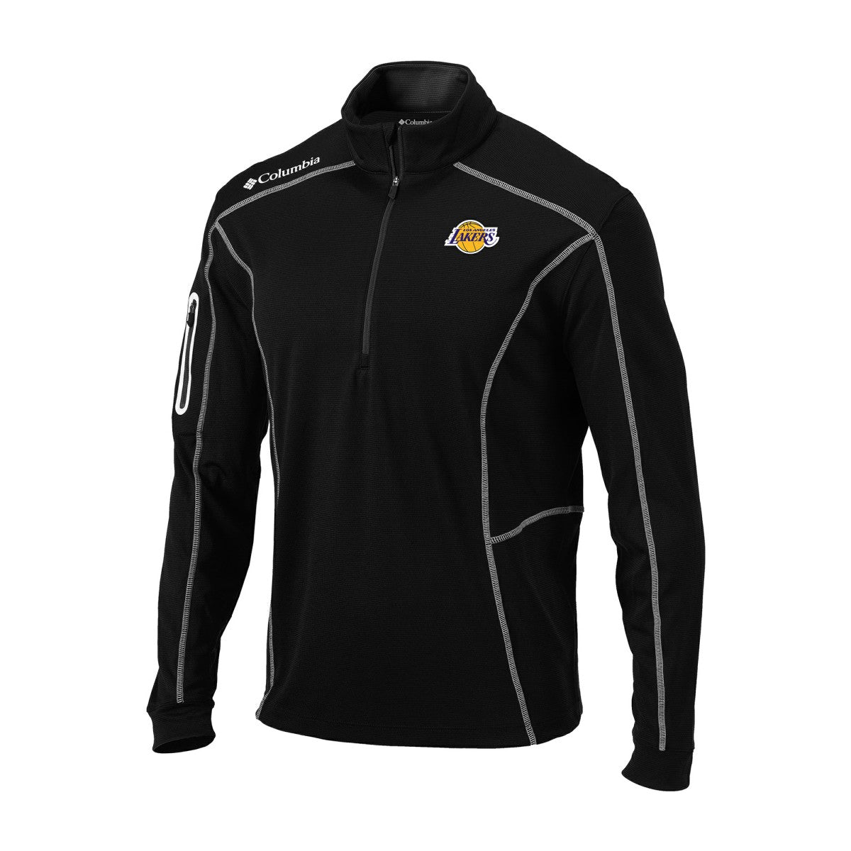 Los Angeles Lakers Omni-Wick Shotgun Quarter-Zip Jacket - Black outlet