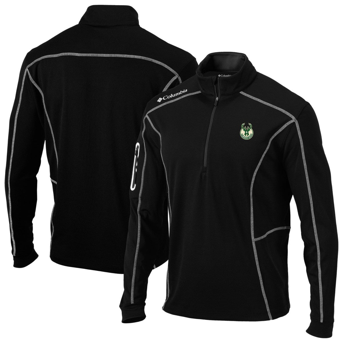 Milwaukee Bucks Omni-Wick Shotgun Quarter-Zip Jacket - Black online
