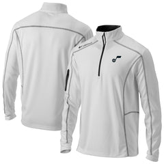 Utah Jazz Omni-Wick Shotgun Quarter-Zip Jacket - White on sale