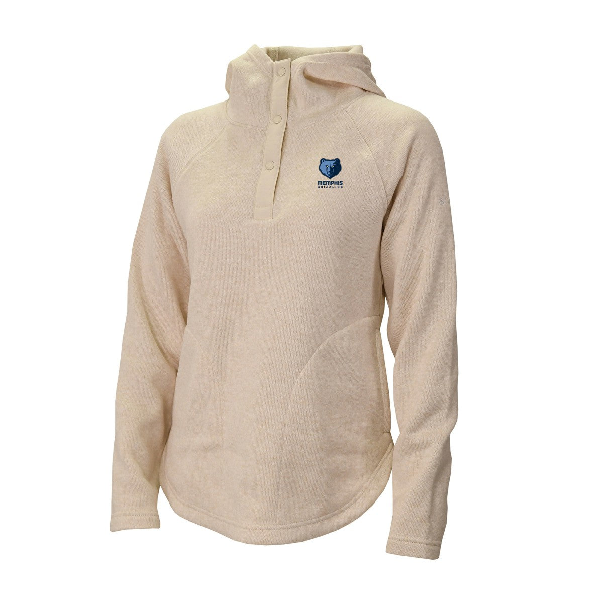 Memphis Grizzlies Women's Sweater Weather Quarter-Snap Hoodie - Cream discount