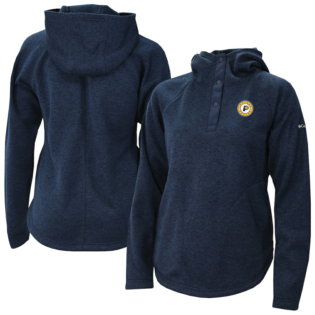 Indiana Pacers Women's Sweater Weather Quarter-Snap Hoodie - Navy sale