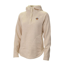 New York Knicks Women's Sweater Weather Quarter-Snap Hoodie - Cream cheap
