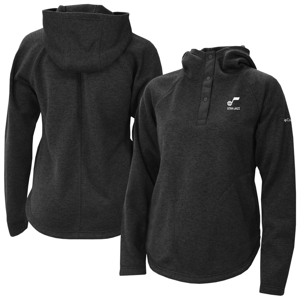 Utah Jazz Women's Sweater Weather Quarter-Snap Hoodie - Black sale