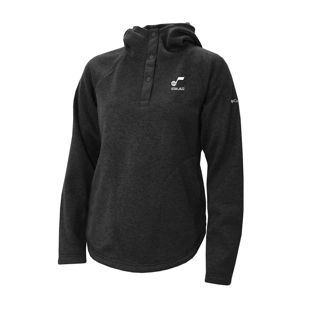 Utah Jazz Women's Sweater Weather Quarter-Snap Hoodie - Black sale