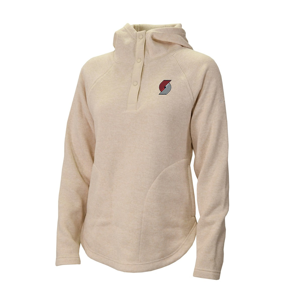 Portland Trail Blazers Women's Sweater Weather Quarter-Snap Hoodie - Cream cheap
