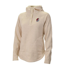 Portland Trail Blazers Women's Sweater Weather Quarter-Snap Hoodie - Cream cheap