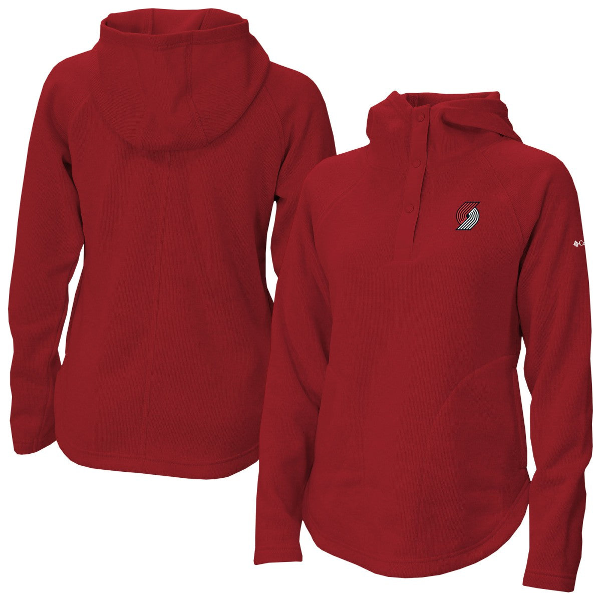 Portland Trail Blazers Women's Sweater Weather Quarter-Snap Hoodie - Red for sale
