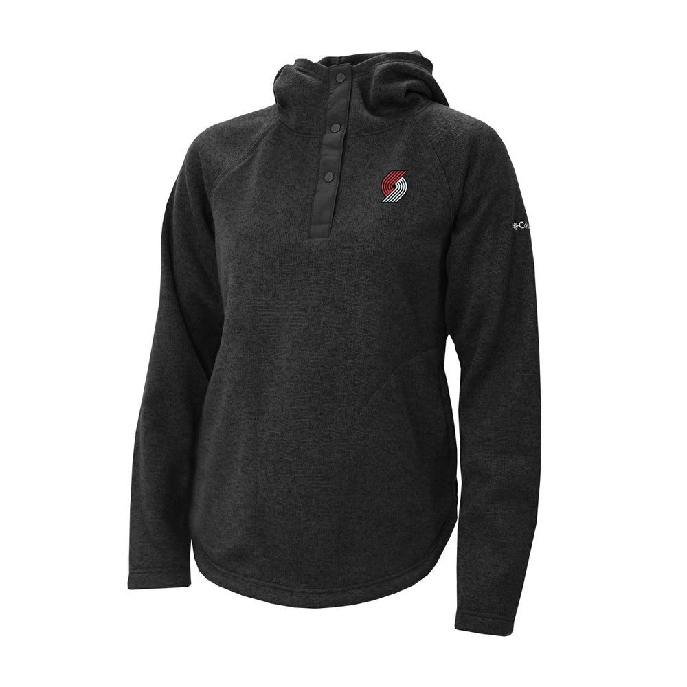 Portland Trail Blazers Women's Sweater Weather Quarter-Snap Hoodie - Black for sale