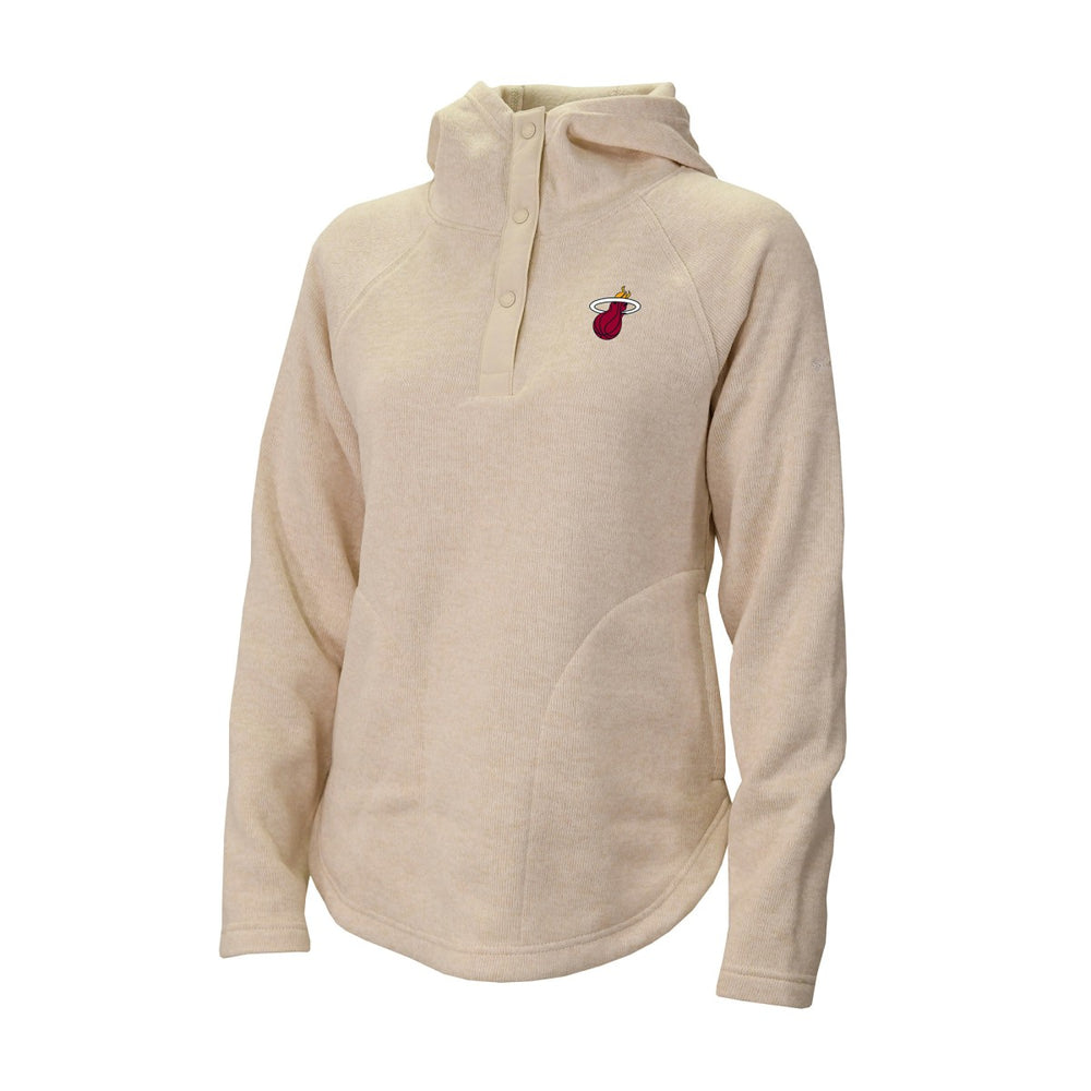 Miami Heat Women's Sweater Weather Quarter-Snap Hoodie - Cream cheap