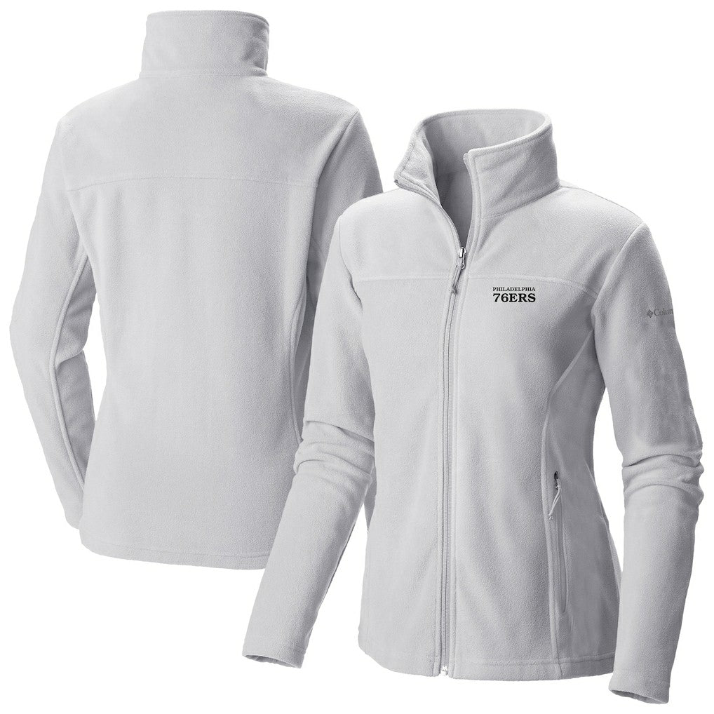 Philadelphia 76ers Women's Give & Go II Fleece Full-Zip Jacket - White on sale