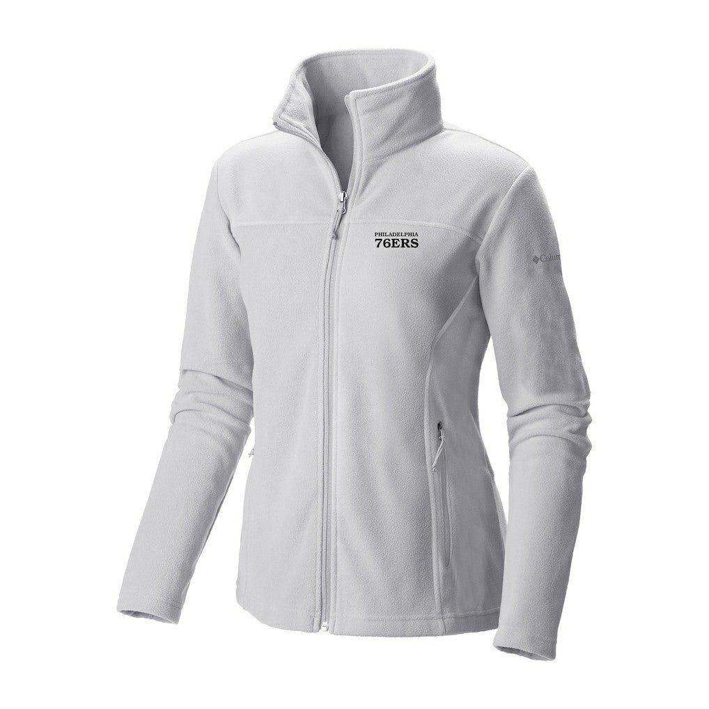 Philadelphia 76ers Women's Give & Go II Fleece Full-Zip Jacket - White on sale