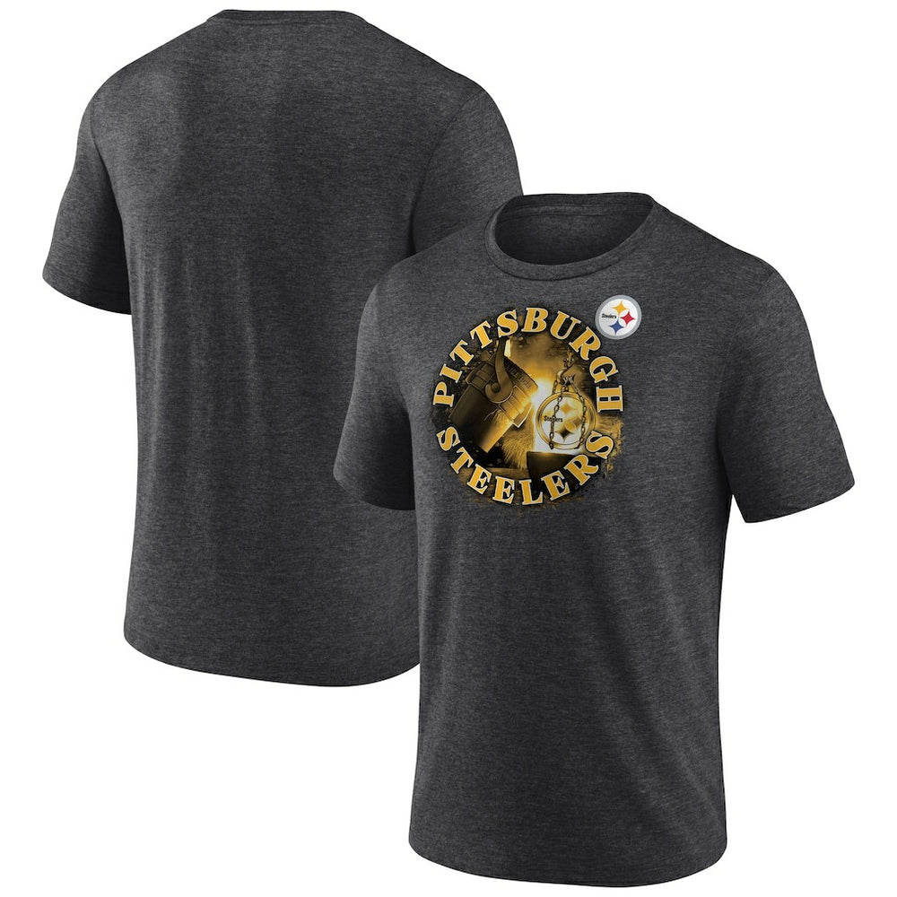 Pittsburgh Steelers Sporting Chance Tri-Blend T-Shirt - Charcoal outlet