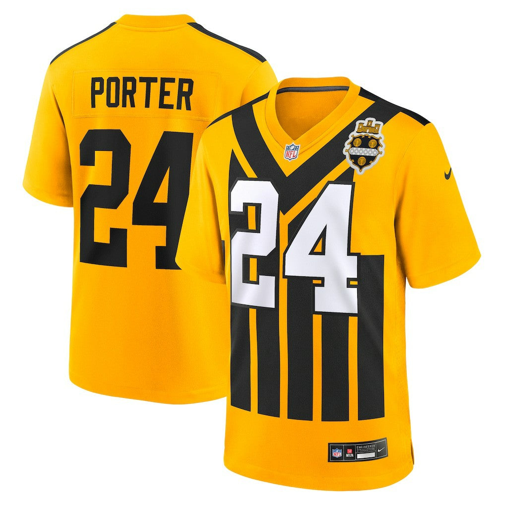 Joey Porter Jr. Pittsburgh Steelers Alternate 1933 Throwback Game Jersey - Gold cheap