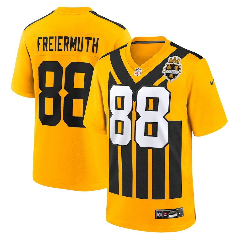Pat Freiermuth Pittsburgh Steelers Alternate 1933 Throwback Game Jersey - Gold discount