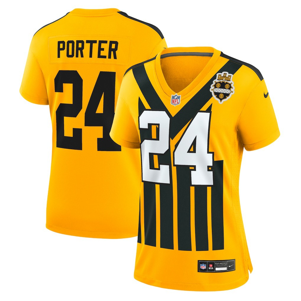 Joey Porter Jr. Pittsburgh Steelers Women's Alternate 1933 Throwback Game Jersey - Gold online