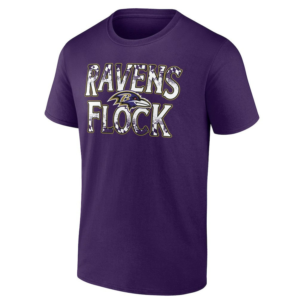 Baltimore Ravens Ravens Flock T-Shirt - Purple discount