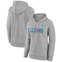 Detroit Lions Women's Check List Pullover Hoodie - Gray discount