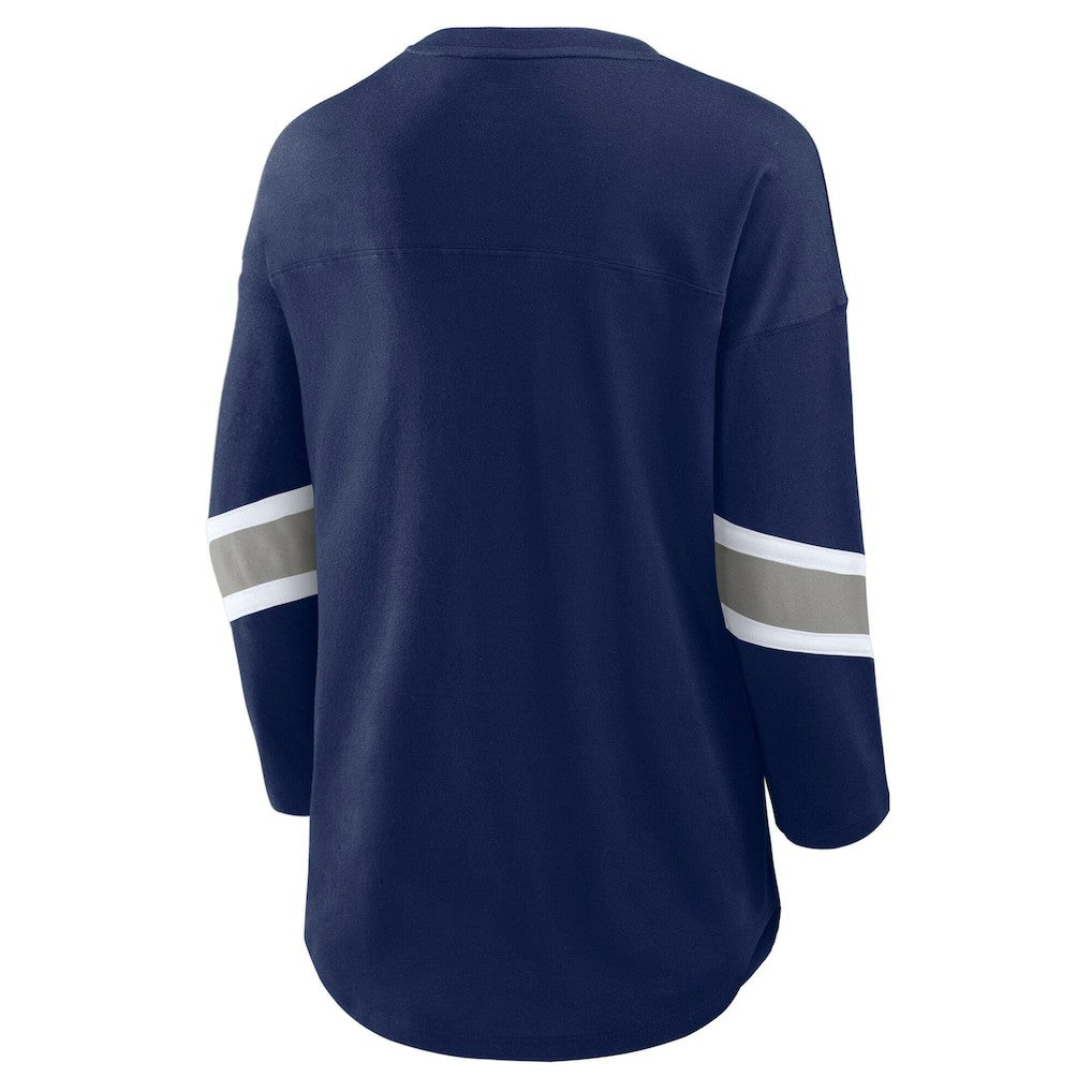 Dallas Cowboys Women's Redzone Bling 3/4-Sleeve T-Shirt - Navy sale