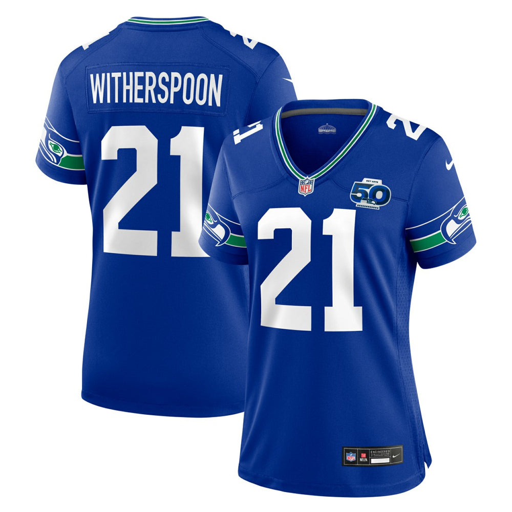 Devon Witherspoon Seattle Seahawks Women's Alternate 50th Season Game Jersey - Royal on sale