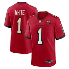 Rachaad White Tampa Bay Buccaneers 50th Anniversary Team Game Jersey - Red discount